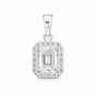 3.50 ct DEW Certified Moissanite Pendant for Wedding or Holiday Gift 18K Gold Plated Ve 18K Gold Plated