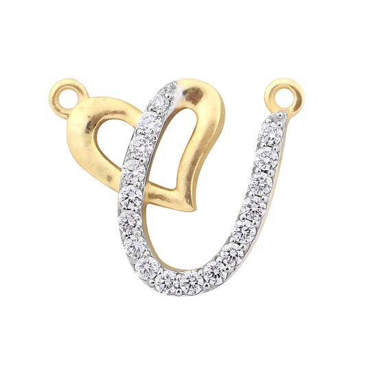 0.14 Ct. Natural Diamond Pendant 18K Gold Special Occasion Jewelry for Women