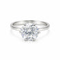 8.3ct DEW White Moissanite Round Solitaire Ring
