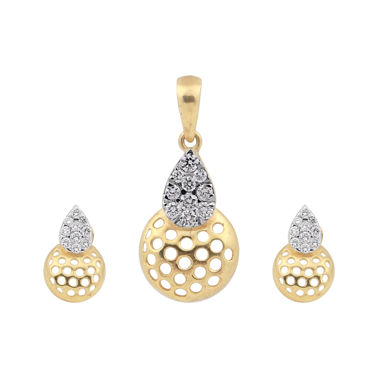 Luxury 18K Gold Diamond Pendant Set 0.66 Ct G-H VS – Elegant Jewelry Gift