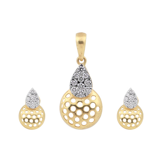 Luxury 18K Gold Diamond Pendant Set 0.66 Ct G-H VS – Elegant Jewelry Gift