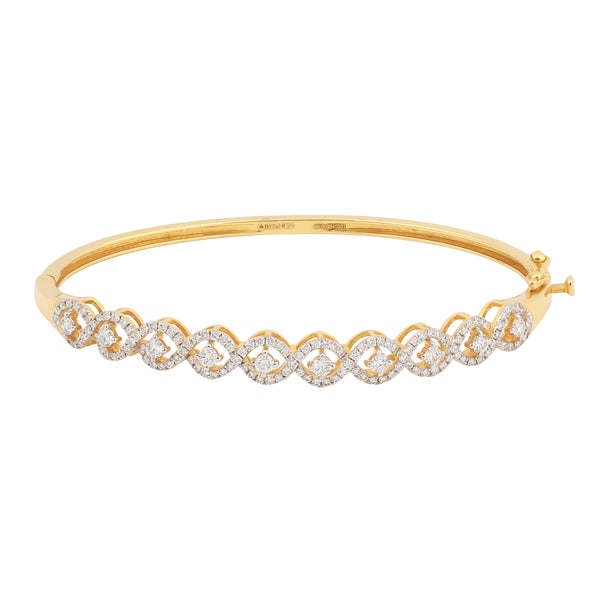 IGI Certified 18K Gold Natural Diamond Bracelet 1.34 CT G-H Color Clarity VS