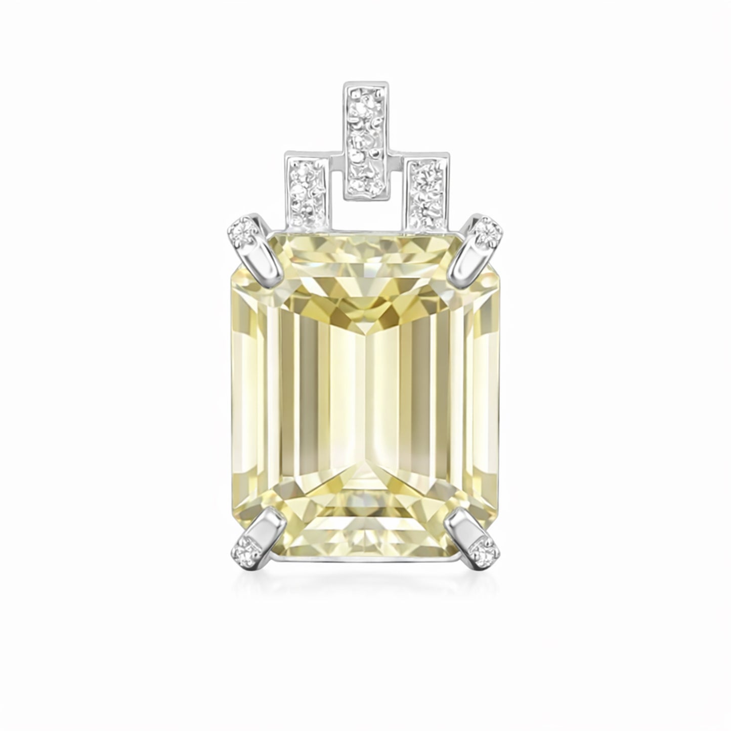 20 ct DEW Certified Champagne Moissanite Pendant Gold Vermeil Anniversary Gift