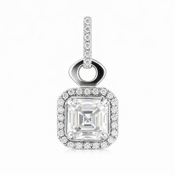 Moissanite 5.40 Ct Certified Moisanite Pendant Accents Back to School Jewelry Gold Vermeil