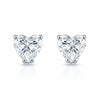 4 ct DEW Certified Treated White Moissanite Solitaire Studs Great Shine 18K Gold Plated