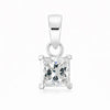 4.00 ct DEW Princess Cut Certified Moissanite Pendant Gold Vermeil Holiday Jewelry