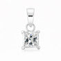4.00 ct DEW Princess Cut Certified Moissanite Pendant Gold Vermeil Holiday Jewelry