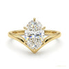 2.00 ct DEW Oval White Moissanite Solitaire Ring – Elegant Jewelry for Her Birthday 18K 18K Gold Plated – white background main image