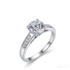 2.25 ct DEW White Moissanite Certified Ring – Engagement Gift for Her 18K Gold Plated V 18K Gold Plated – white background main image