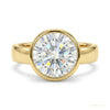 2.4 ct DEW Certified Oval Cut White Moissanite Solitaire Ring For Engagement 18K Gold P 18K Gold Plated – white background main image