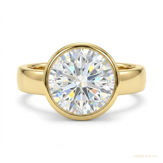 2.4 ct DEW Certified Oval Cut White Moissanite Solitaire Ring For Engagement 18K Gold P 18K Gold Plated – white background main image