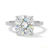 2.50 ct DEW Certified Cushion Cut White Moissanite Solitaire Ring 18K Gold Plated Verme 18K Gold Plated – white background main image