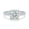 2.50 ct DEW Certified White Moissanite Ring – Elegant Women’s Jewelry in 18K Gold Plate 18K Gold Plated – white background main image