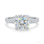 2.50 ct DEW Certified White Moissanite Ring – Elegant Women’s Jewelry in 18K Gold Plate 18K Gold Plated