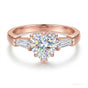 2.50 ct DEW Certified White Moissanite Ring New Year Ring for Women 18K Gold Plated Ver 18K Gold Plated