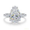 2.50 ct DEW Off White Moissanite Solitaire Ring in Birthday Gift Women 18K Gold Plated 18K Gold Plated – white background main image
