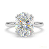 2.50 ct DEW Off White Moissanite Solitaire Ring in – Elegant & Rare 18K Gold Plated Ver 18K Gold Plated – white background main image