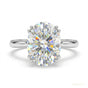2.50 ct DEW Off White Moissanite Solitaire Ring in – Elegant & Rare 18K Gold Plated Ver 18K Gold Plated