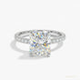 2.50 ct DEW Off White Treated Moissanite Ring in – Sparkle & Luster 18K Gold Plated Ver 18K Gold Plated