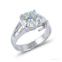 2.50 ct DEW White Round Cut Certified Moissanite Solitaire Ring 18K Gold Plated