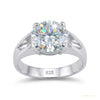 2.50 ct DEW White Round Cut Certified Moissanite Solitaire Rings 18K Gold Plated Vermei 18K Gold Plated – white background main image