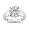 2.50 Cts White Round Cut Certified Moissanite Solitaire Rings 18K Gold Plated Verme 18K Gold Plated – white background main image