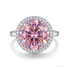 2.60 ct DEW Pink Moissanite Ring Designer Gift for Women Anniversary 18K Gold Plated Ve 18K Gold Plated – white background main image