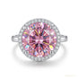 2.60 ct DEW Pink Moissanite Ring Designer Gift for Women Anniversary 18K Gold Plated Ve 18K Gold Plated