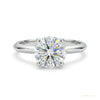 2.65 ct DEW Off White Treated Moissanite Solitaire Ring in – Amazing Gem 18K Gold Plate 18K Gold Plated – white background main image