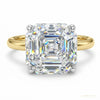 2.70 ct DEW White Moissanite Asscher Ring Engagement Gift for Bride 18K Gold Plated Ver 18K Gold Plated – white background main image
