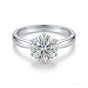 2.80 ct DEW Certified Round Cut White Moissanite Solitaire Ring For Wife 18K Gold Plate 18K Gold Plated