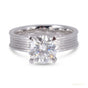 2.80 ct DEW Certified Round White Moissanite Ring – Gift for Anniversary 18K Gold Plate 18K Gold Plated
