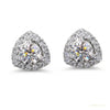 2.80 ct DEW Certified Treated White Moissanite Solitaire Studs Great Shine 18K Gold Pla 18K Gold Plated – white background main image