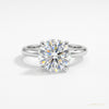 2.85 ct DEW Certified White Moissanite Solitaire Ring in – Gift for Wife 18K Gold Plate 18K Gold Plated – white background main image