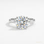 2.85 ct DEW Certified White Moissanite Solitaire Ring in – Gift for Wife 18K Gold Plate 18K Gold Plated