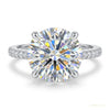 2.90 ct DEW Cushion Cut White Moissanite Ring – Birthday Gift for Her 18K Gold Plated V 18K Gold Plated – white background main image