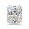 22.70 ct DEW Certified Radiant Cut White Moissanite Solitaire Ring 18K Gold Plated Verm 18K Gold Plated – white background main image
