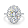 25.50 ct DEW Certified White Moissanite Solitaire Ring in – Gift for Dad 18K Gold Plate 18K Gold Plated – white background main image