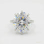 25.70 ct DEW Bold Moissanite Statement Ring Rare Luxury Gift for Her 18K Gold Plated Ve 18K Gold Plated