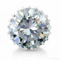 27 ct DEW Certified White Moissanite Solitaire Pendant Gold Vermeil New Year Gift