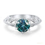 2.90 ct DEW Certified Round Cut Blue Moissanite Solitaire Ring In Gold Vermeil