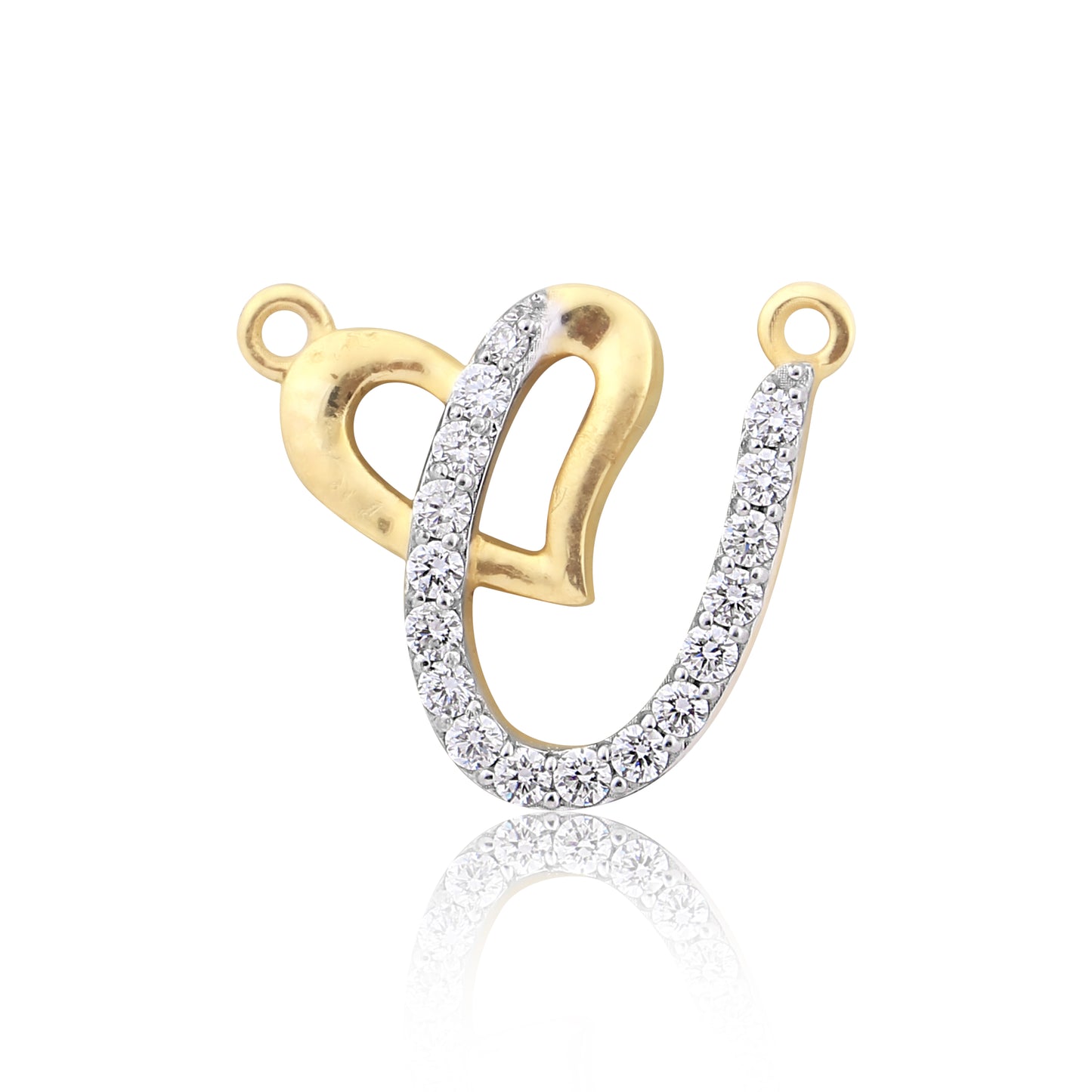 0.14 Ct. Natural Diamond Pendant 18K Gold Special Occasion Jewelry for Women