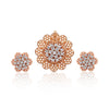 0.59 Ct. IGI Certified 18KT Rose Gold Natural Diamond Pendant And Earrings Set