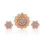 0.59 Ct. IGI Certified 18KT Rose Gold Natural Diamond Pendant And Earrings Set
