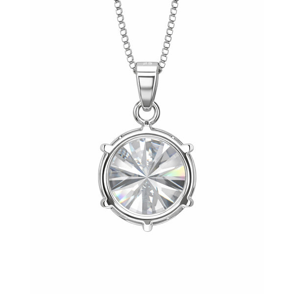 18.50 Ct F VS1 Moissanite Pendant in Gold Vermeil Premium Gift for Her Birthday