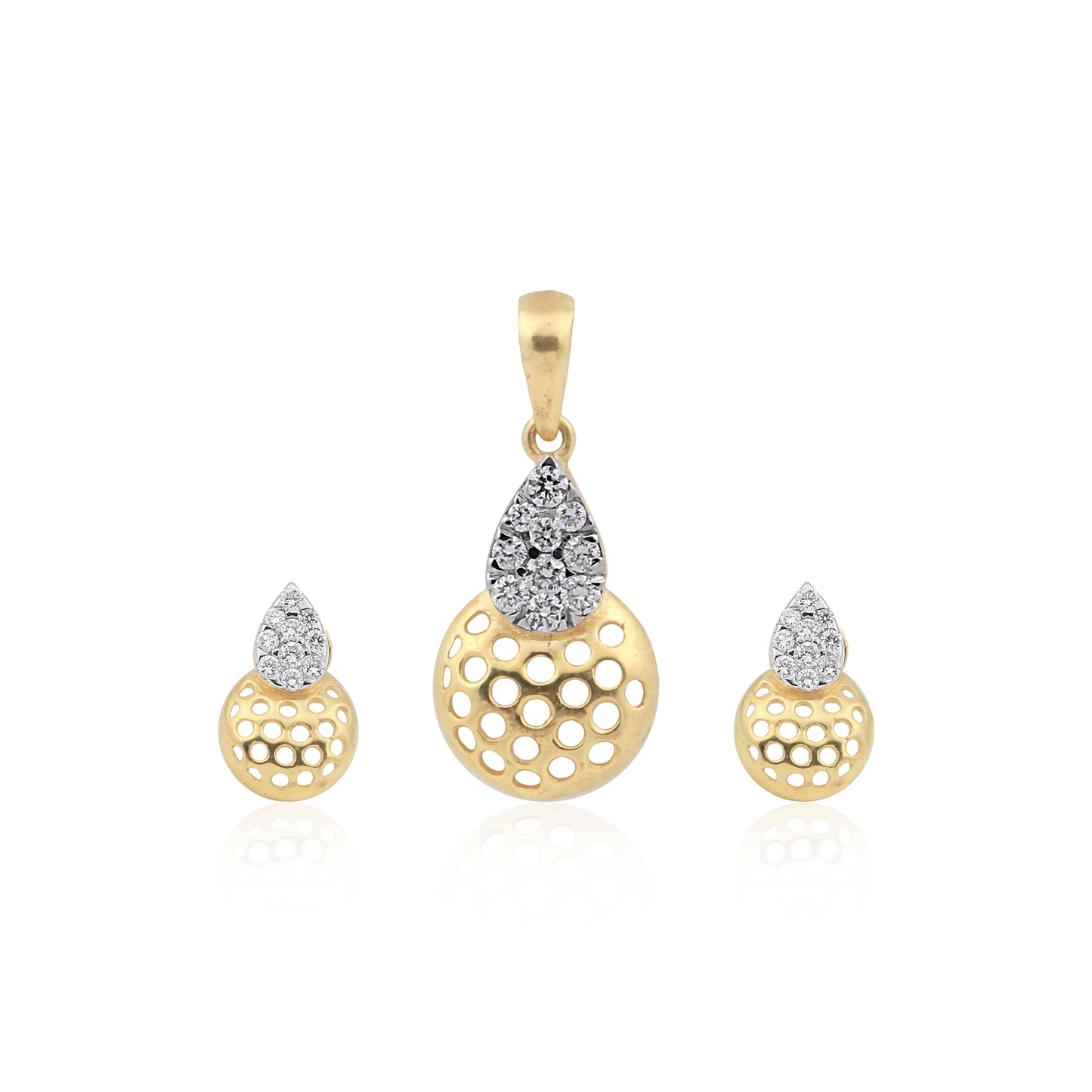 Luxury 18K Gold Diamond Pendant Set 0.66 Ct G-H VS – Elegant Jewelry Gift