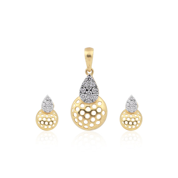 Luxury 18K Gold Diamond Pendant Set 0.66 Ct G-H VS – Elegant Jewelry Gift