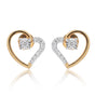 0.10 Ct. 18K Yellow Gold Stud Earrings with Natural Diamond IGI Certified -