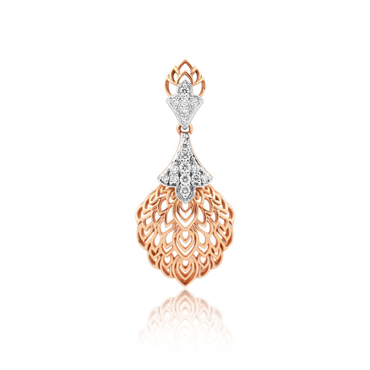 0.24 Ct Diamond Pendant Necklace IGI Certified 18K Gold H-I VS Luxury