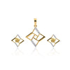 0.31 Ct. 18KT Yellow Gold Natural Diamond Pendant And Earrings Set for Gifting